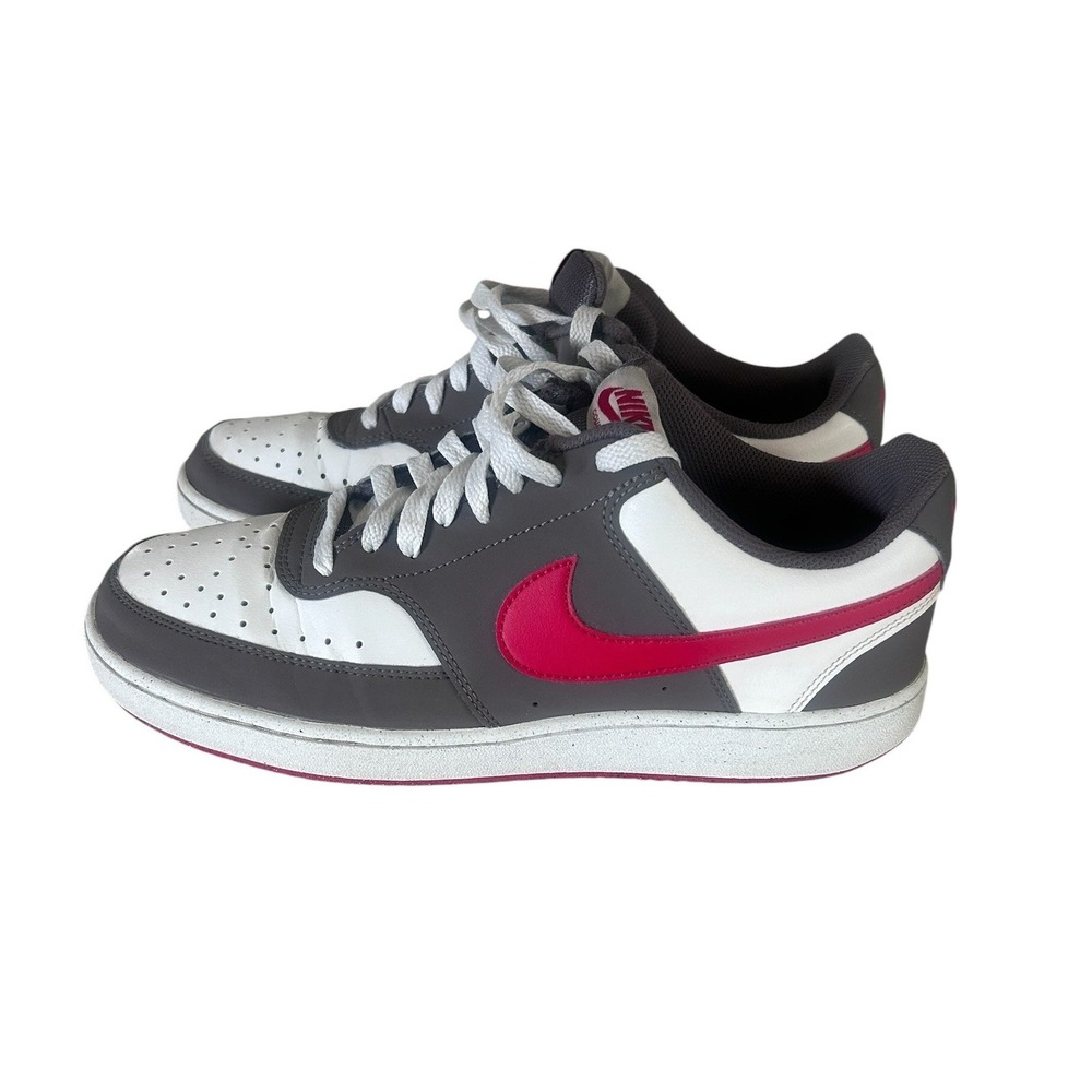 Nike Court Vision Low Mens Size 10‎ Grey White and Red Prime Sneakers DM0459-101